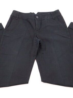 Banana Republic Martin Trousers Womens 4 Black Wide Leg Stretch Dress Pants